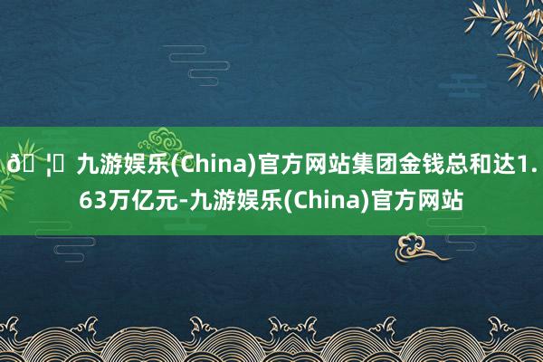 🦄九游娱乐(China)官方网站集团金钱总和达1.63万亿元-九游娱乐(China)官方网站