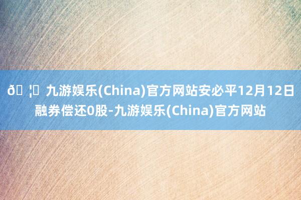🦄九游娱乐(China)官方网站安必平12月12日融券偿还0股-九游娱乐(China)官方网站
