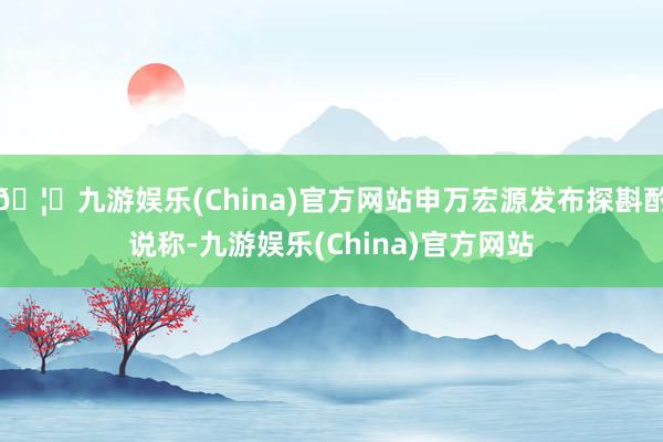 🦄九游娱乐(China)官方网站申万宏源发布探斟酌说称-九游娱乐(China)官方网站