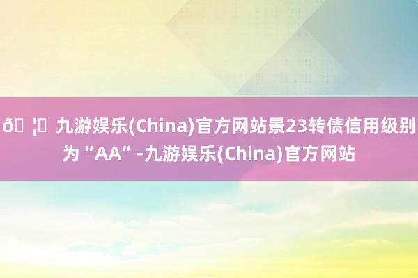 🦄九游娱乐(China)官方网站景23转债信用级别为“AA”-九游娱乐(China)官方网站
