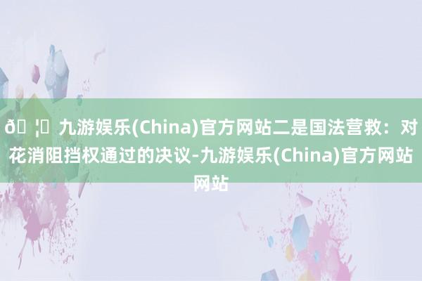 🦄九游娱乐(China)官方网站二是国法营救：对花消阻挡权通过的决议-九游娱乐(China)官方网站